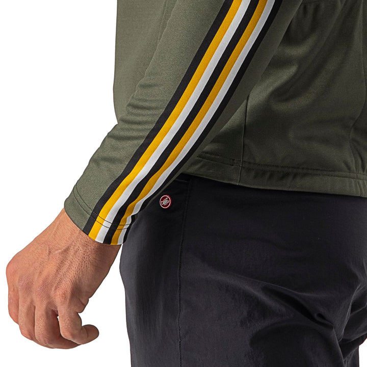 Castelli Unlimited Thermal Jersey Military Green/Goldenrod