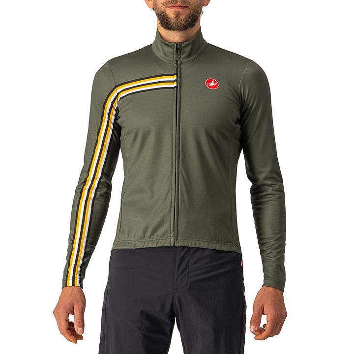 Castelli Unlimited Thermal Jersey Military Green/Goldenrod