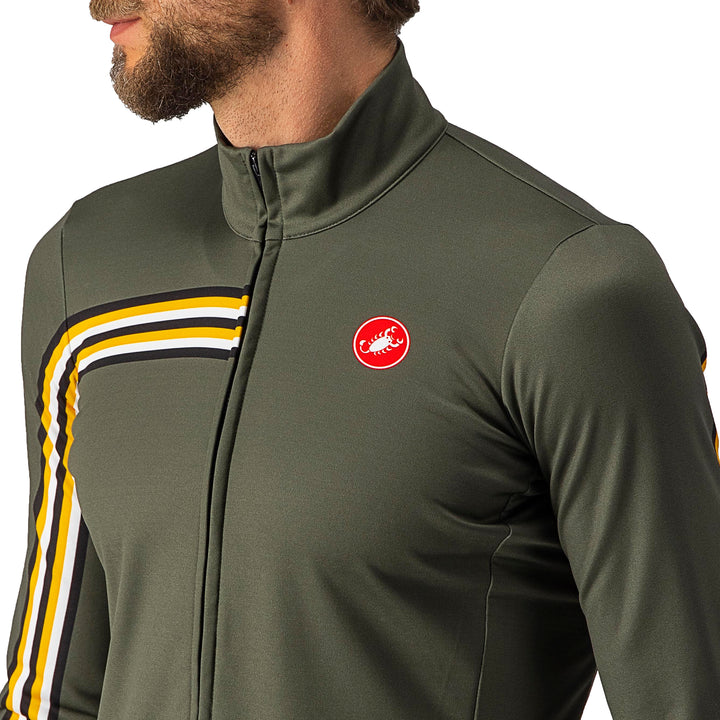 Castelli Unlimited Thermal Jersey Military Green/Goldenrod