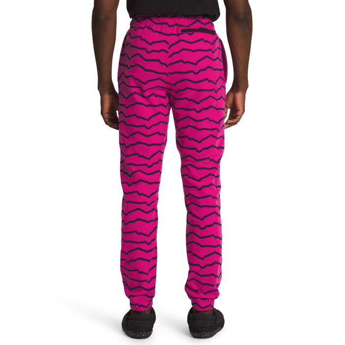 The North Face Printed TKA Glacier Pants - Men's Fuschia Pink Linear Mountains Print/TNF Black