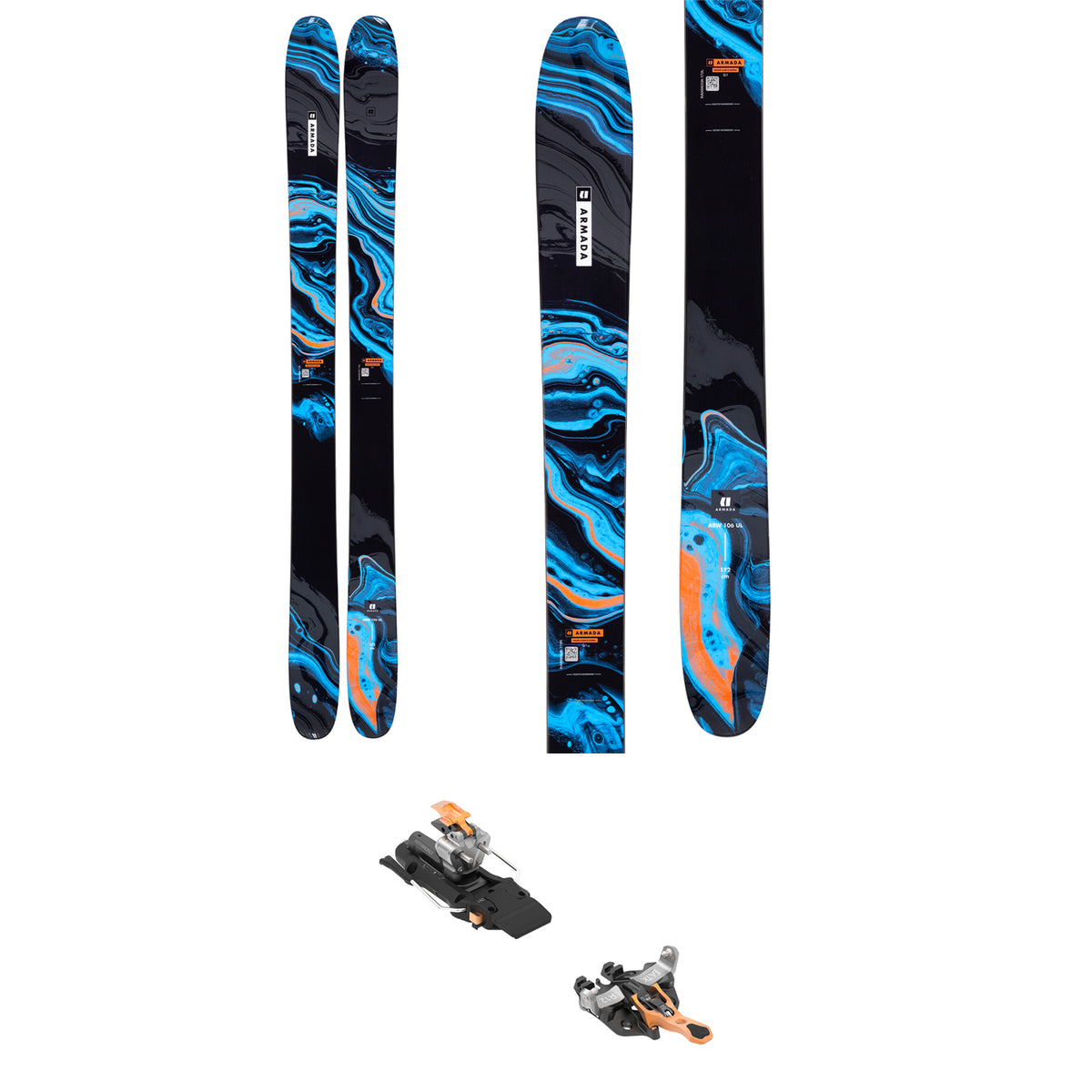 Armada ARW 106 UL Skis + ATK Raider 12 Freeride Alpine Touring Ski Bindings 2022