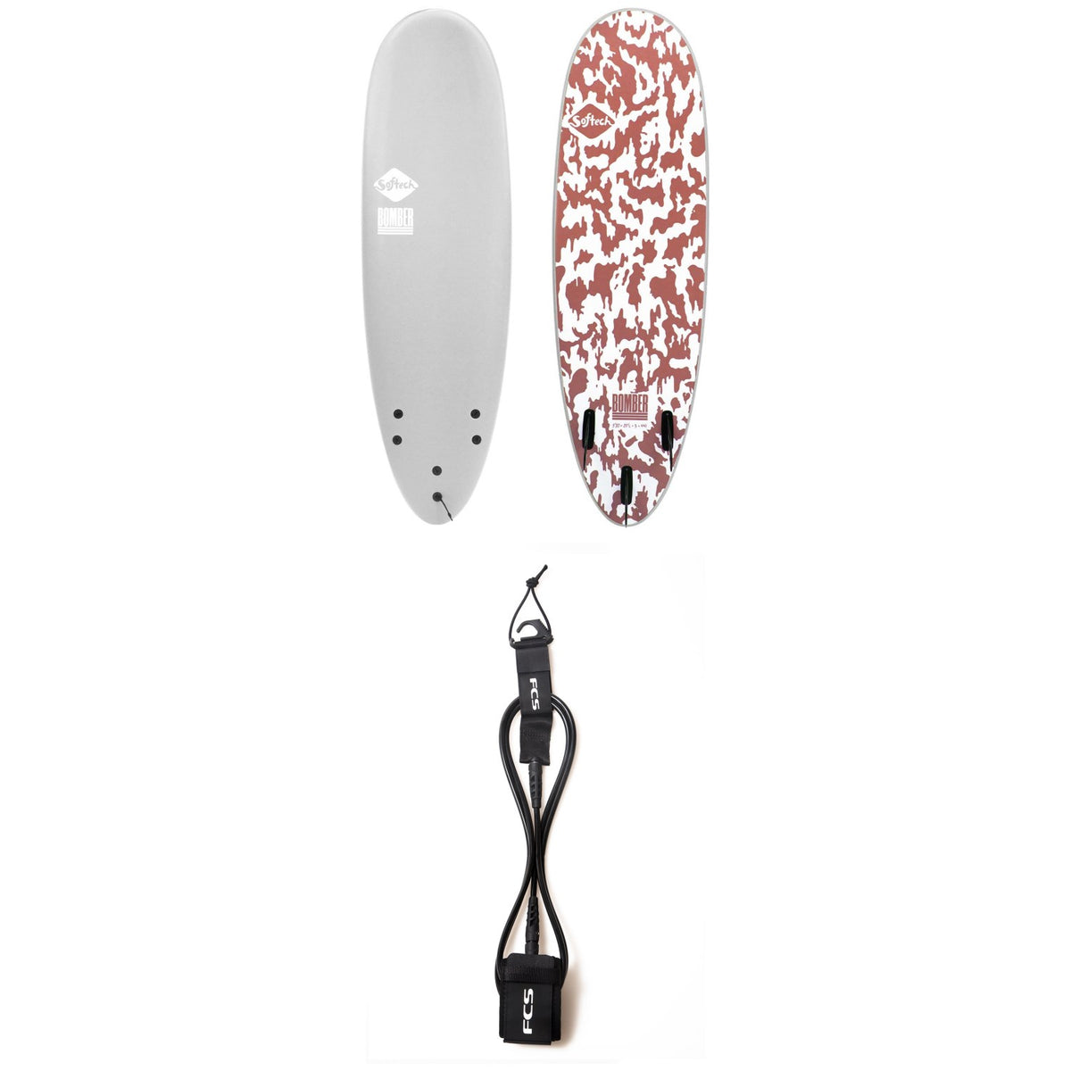 Softech Bomber FCS II 6'4" Surfboard + FCS 6' Regular Classic Leash