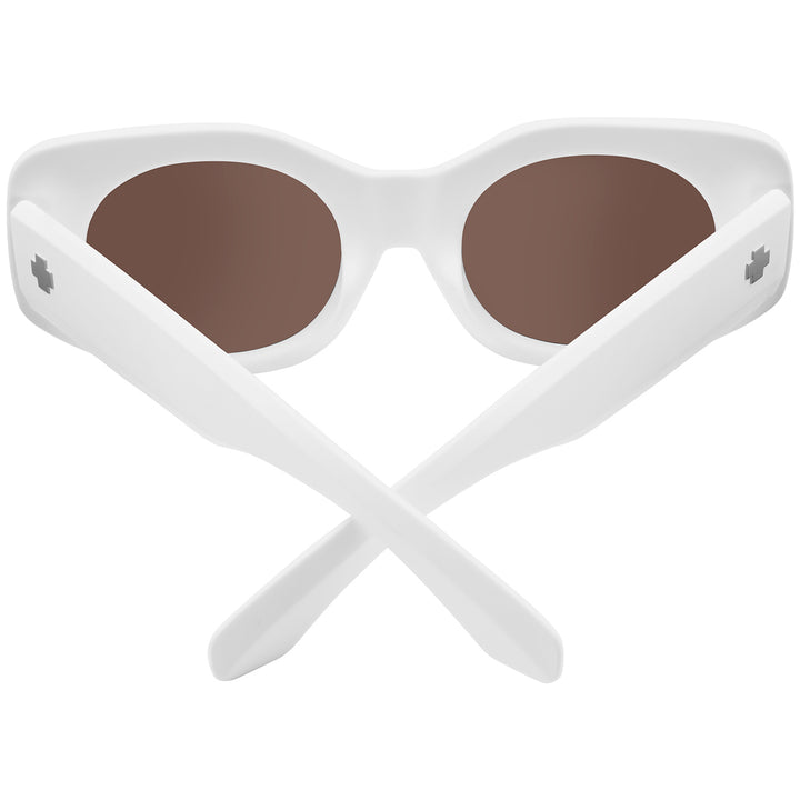 Spy Hangout Sunglasses Matte White/Bronze Platinum Spectra Mirror