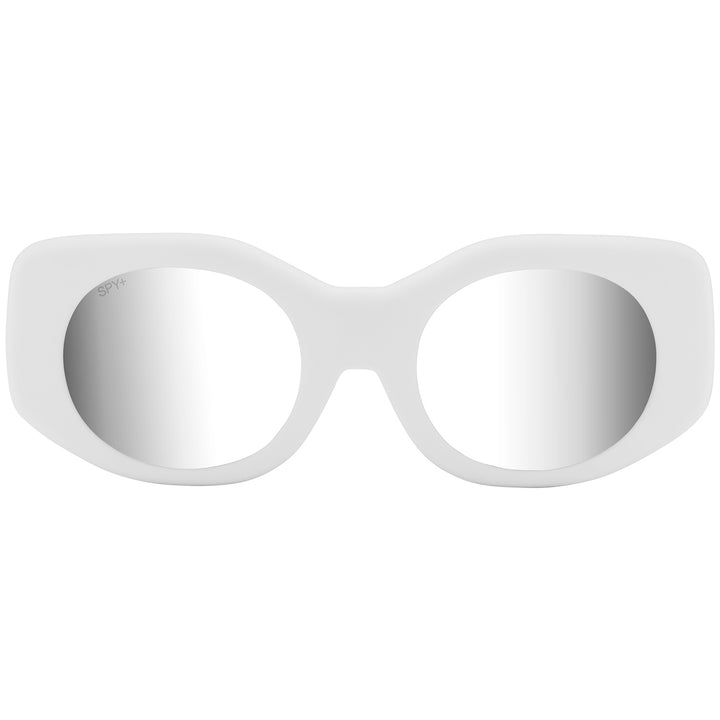 Spy Hangout Sunglasses Matte White/Bronze Platinum Spectra Mirror