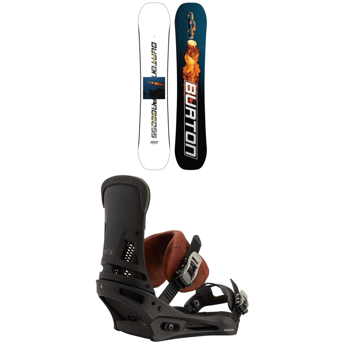 Burton Process Snowboard + Malavita Snowboard Bindings 2022