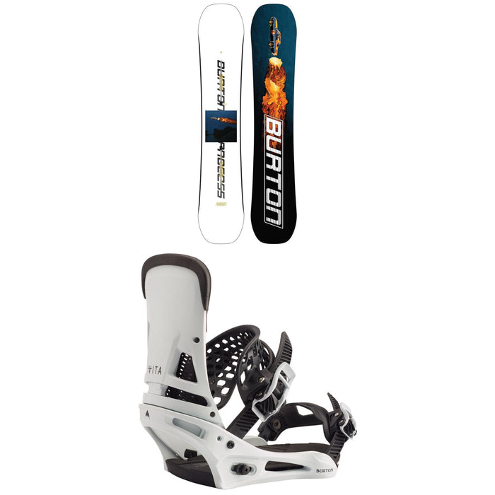 Burton Process Flying V Snowboard + Malavita Snowboard Bindings 2022