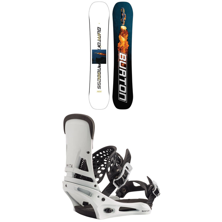 Burton Process Flying V Snowboard + Malavita Snowboard Bindings 2022
