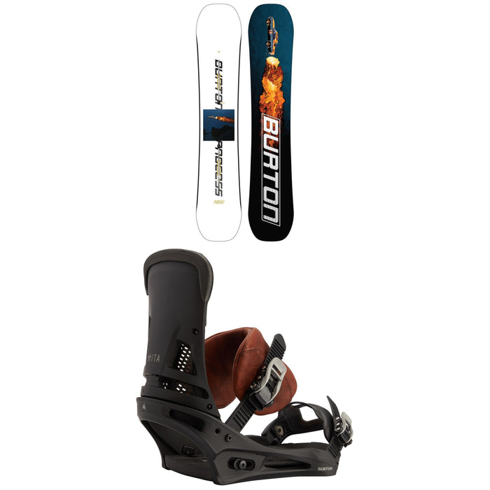 Burton Process Flying V Snowboard + Malavita Snowboard Bindings 2022