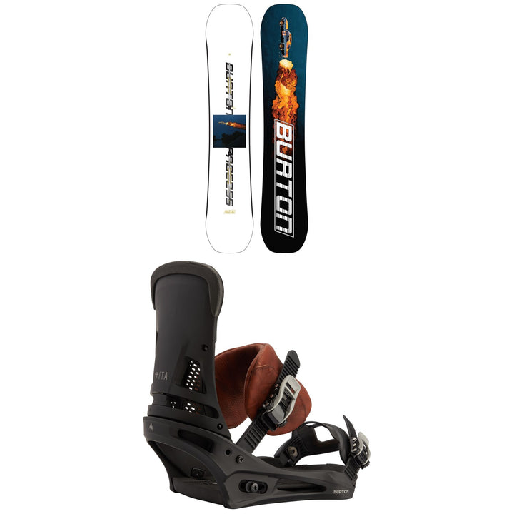 Burton Process Flying V Snowboard + Malavita Snowboard Bindings 2022