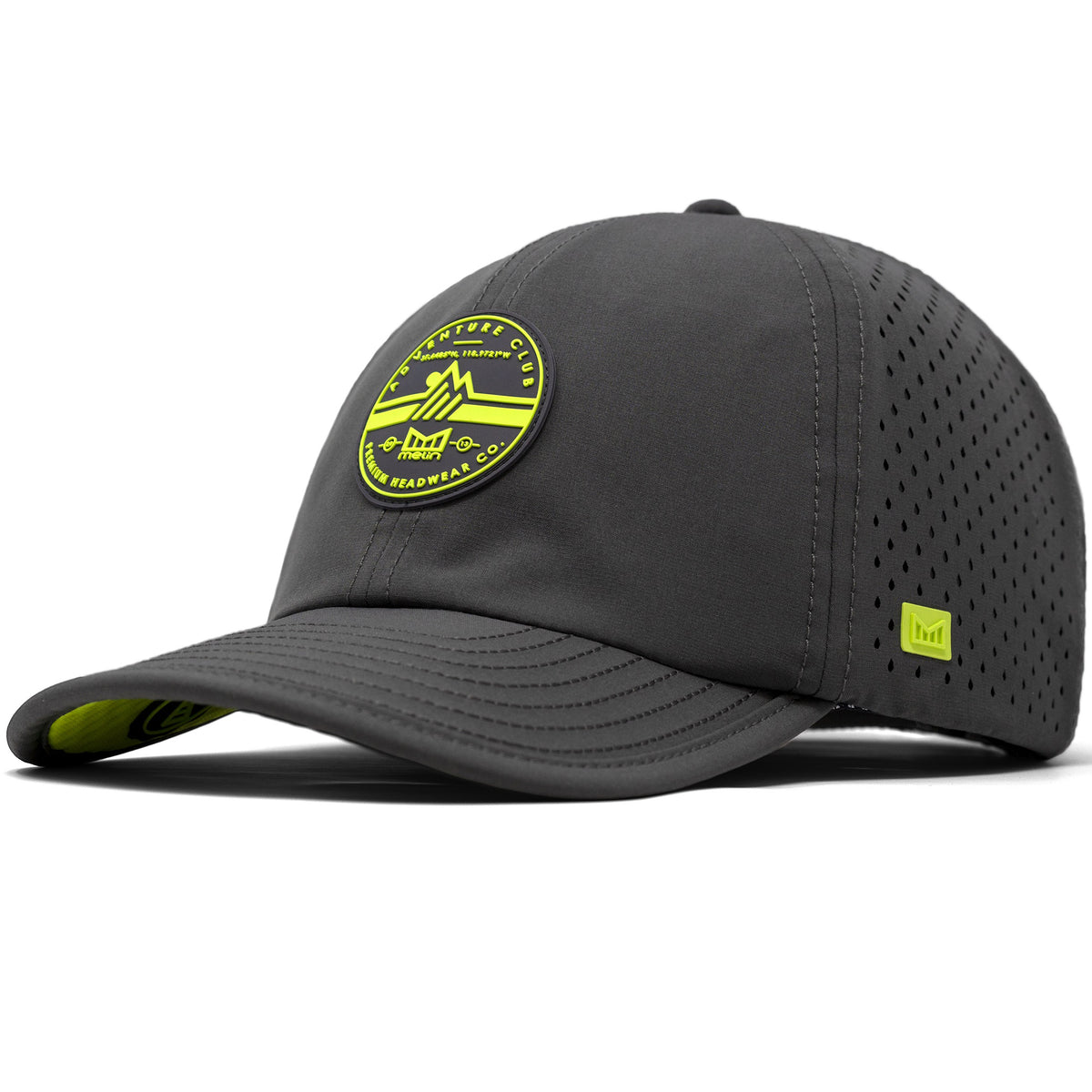 Melin Hydro A-Game Crushed Hat Granite Grey/Yellow