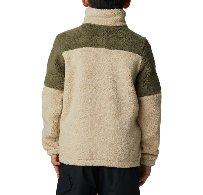 Columbia Rugged Ridge™ III Sherpa Half Zip Fleece - Boys' Ancient Fossil/Stone Green