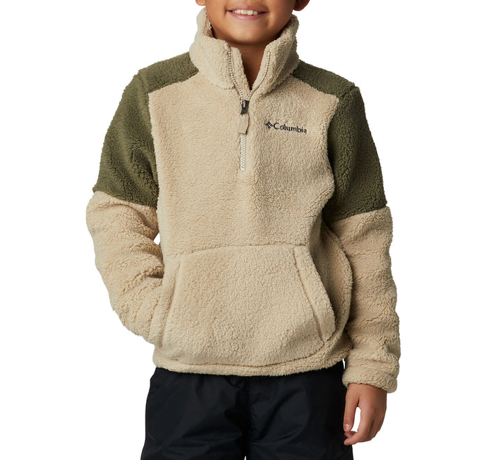 Columbia Rugged Ridge™ III Sherpa Half Zip Fleece - Boys' Ancient Fossil/Stone Green
