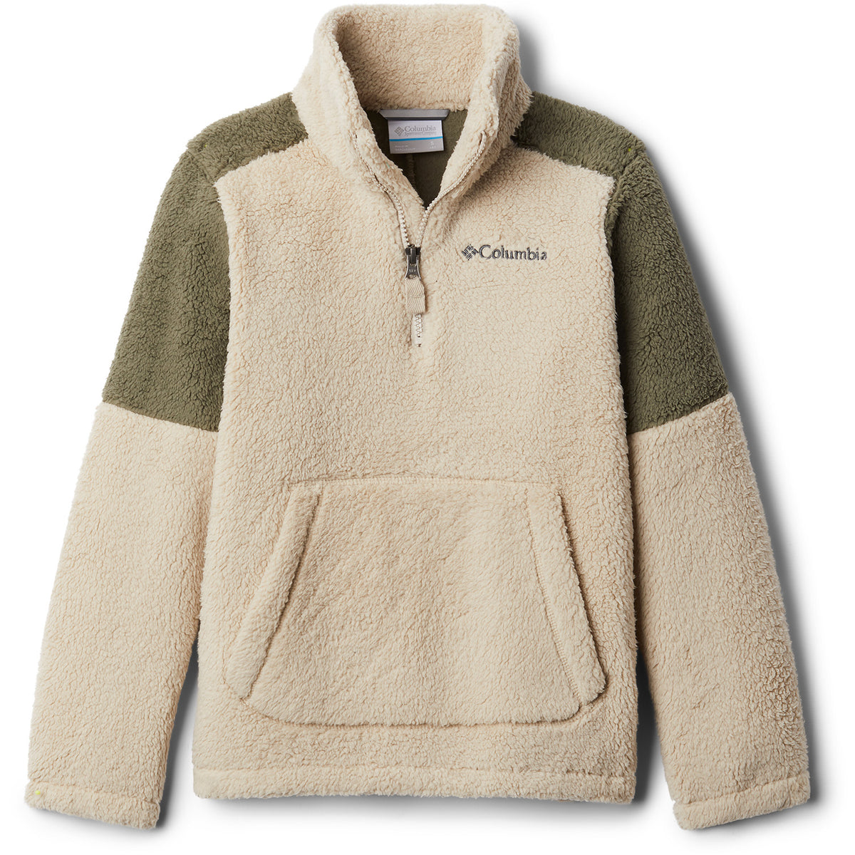 Columbia Rugged Ridge™ III Sherpa Half Zip Fleece - Boys' Ancient Fossil/Stone Green