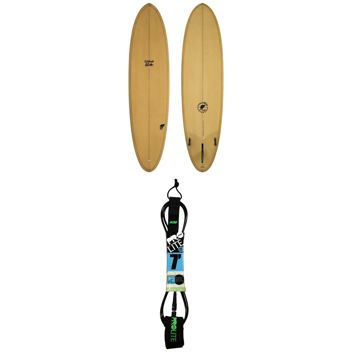 The Critical Slide Society Hermit PU 7'0" Surfboard + Pro-Lite 7' Freesurf Surfboard Leash