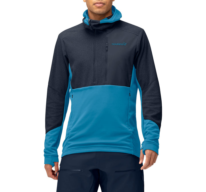Norrona Lofoten Thermal Pro Hoodie - Men's Hawaiian Surf/Indigo Night