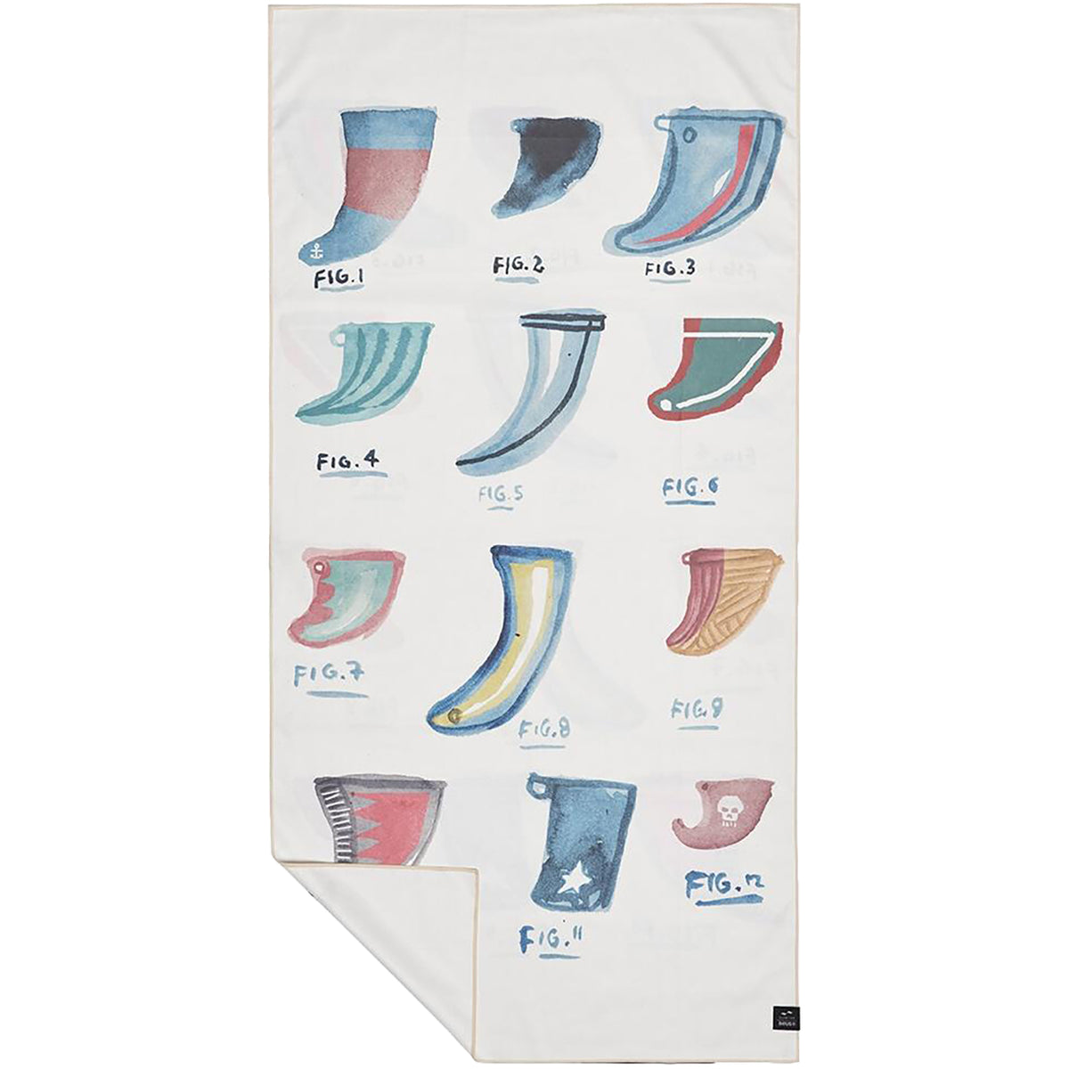 Slowtide Fins Out Quick-Dry Towel White