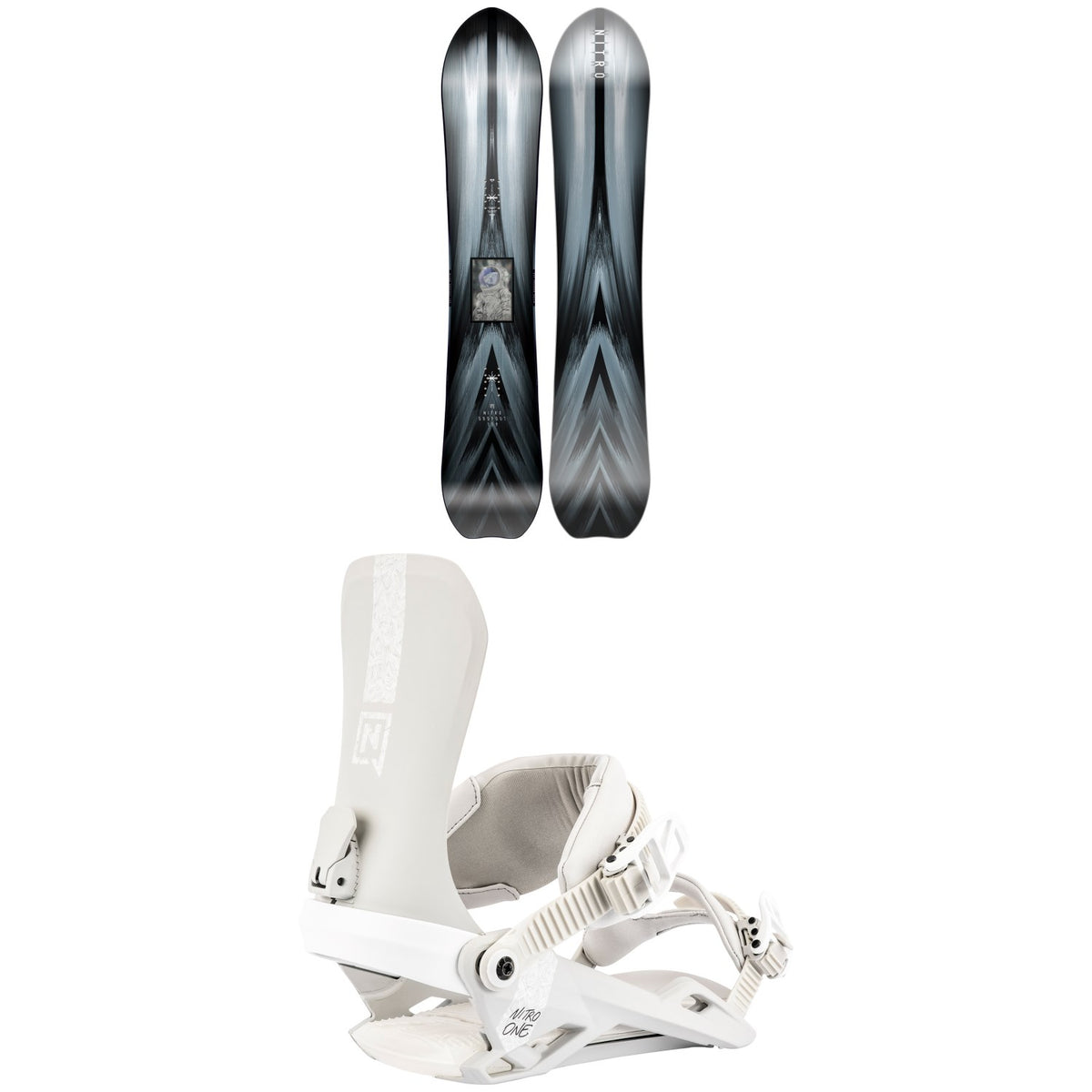 Nitro Dropout Snowboard + One Snowboard Bindings 2023