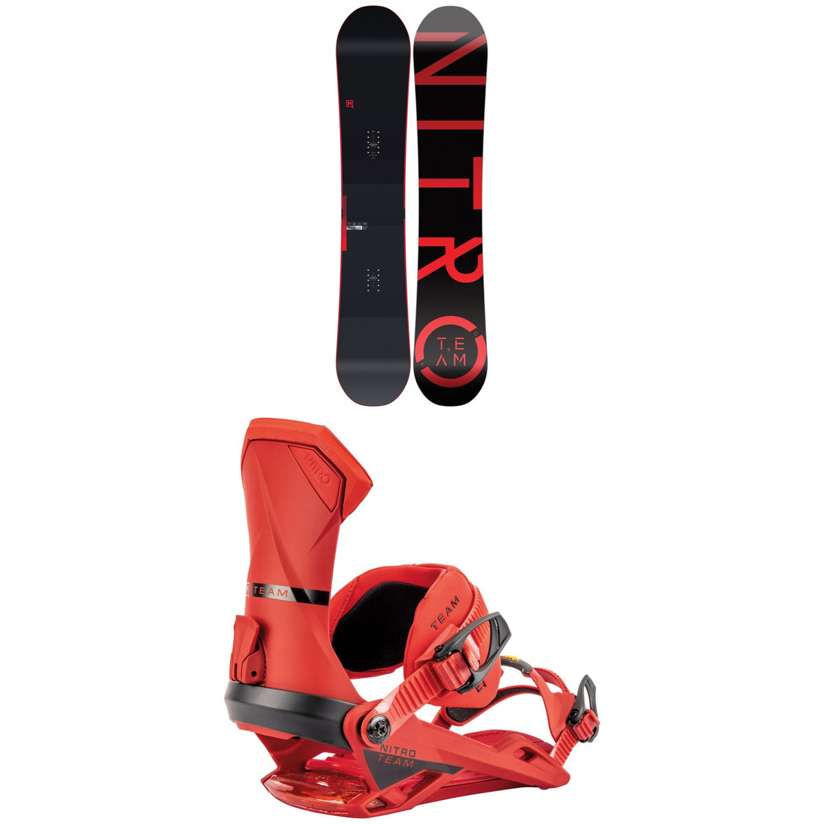 Nitro Team Pro Snowboard + Team Snowboard Bindings 2023