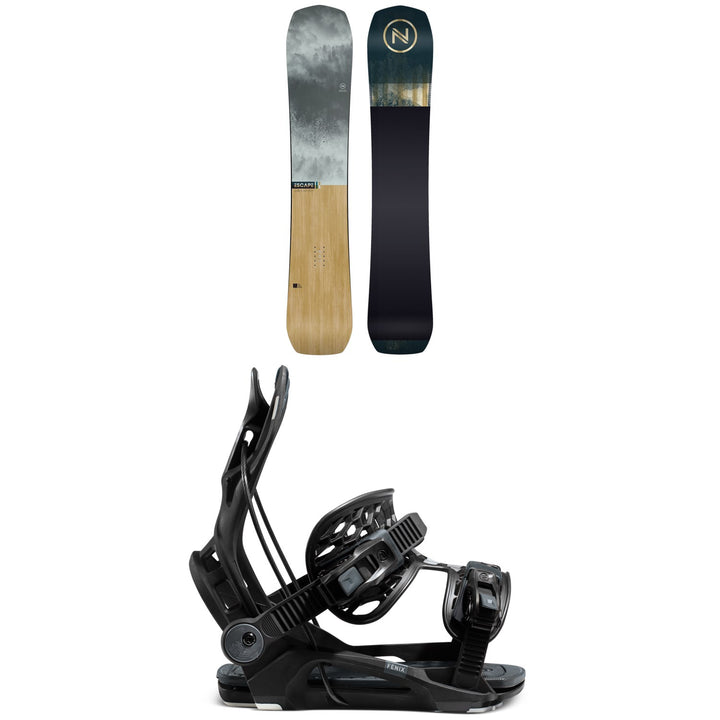 Nidecker Escape Snowboard + Flow Fenix Snowboard Bindings 2024