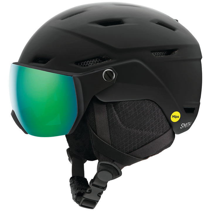 Smith Survey Jr. MIPS Helmet - Kids' Matte Black/Green Mirror