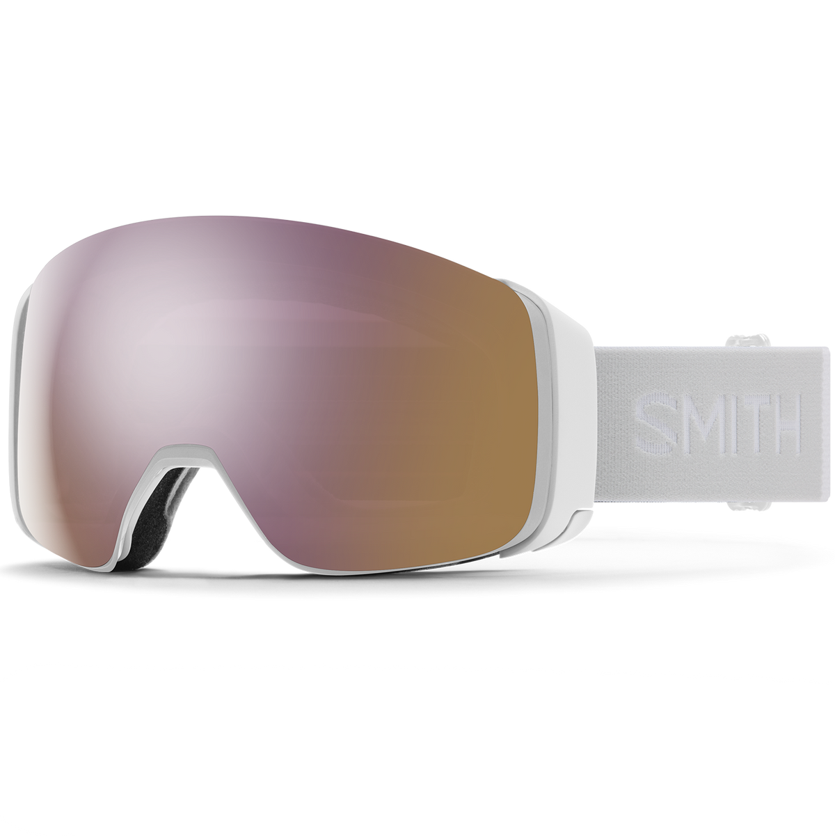 Smith 4D MAG Low Bridge Fit Goggles White Vapor/ChromaPop Everday Rose Gold Mirror+ChromaPop Storm Rose Flash