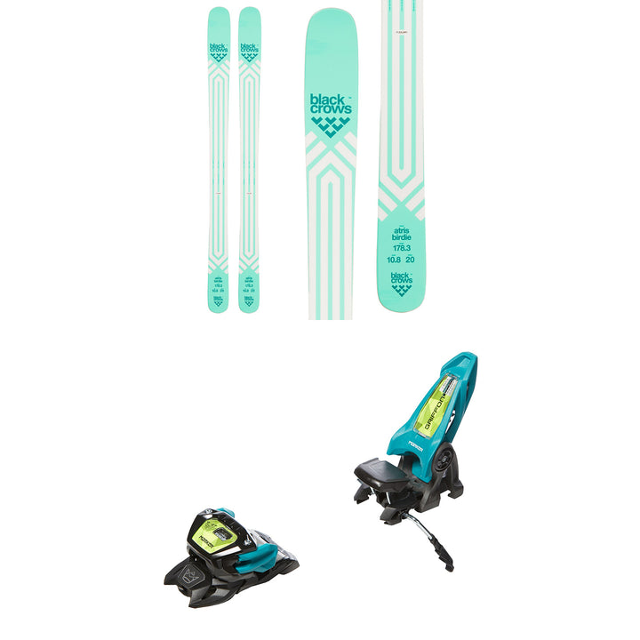 Black Crows Atris Birdie Skis + Marker Griffon 13 ID Ski Bindings - Women's 2022 Teal/Flo Yellow