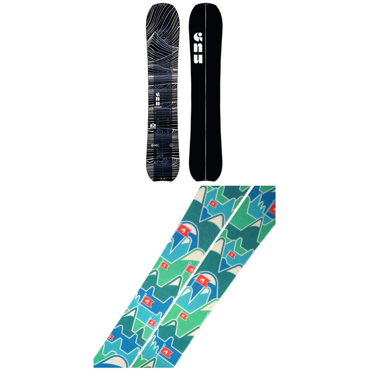 GNU Barrett Splitboard - Women's 2023 + Spark R&D Summit Skins Splitboard Skins
