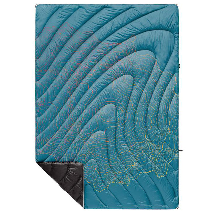 Rumpl Original Puffy Blanket - Mt Rainier/Teal Warm Fade