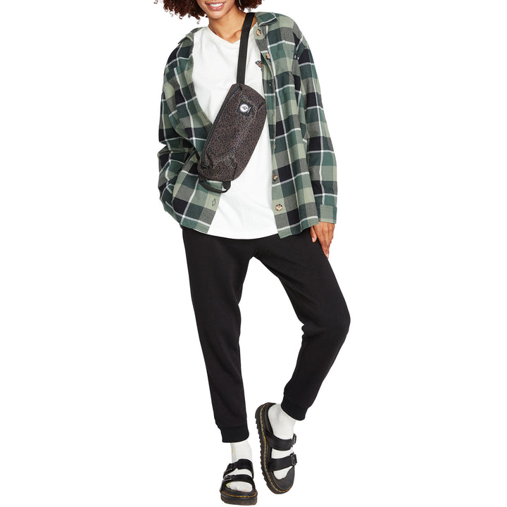 Volcom Oversize ME Flannel - Women's Dark Pine