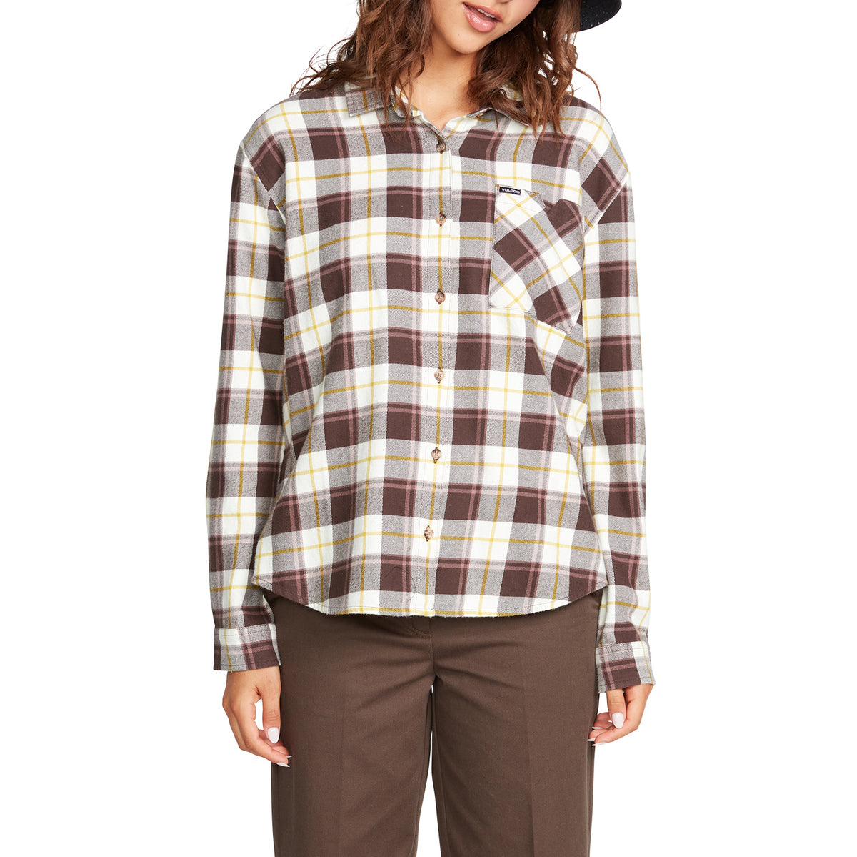 Volcom Plaid To Meet U Flannel - Women's Espresso