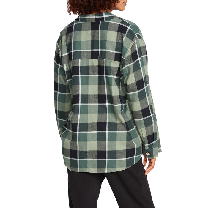 Volcom Oversize ME Flannel - Women's Dark Pine