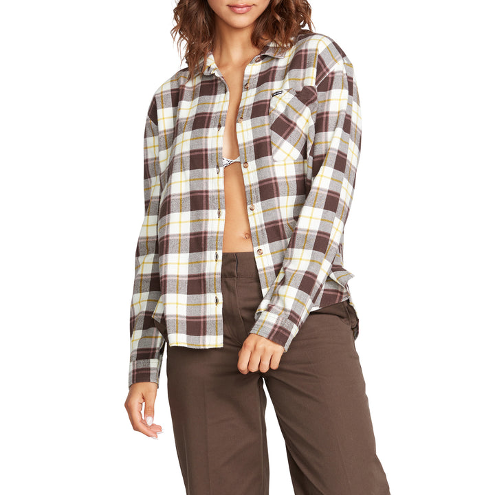 Volcom Plaid To Meet U Flannel - Women's Espresso