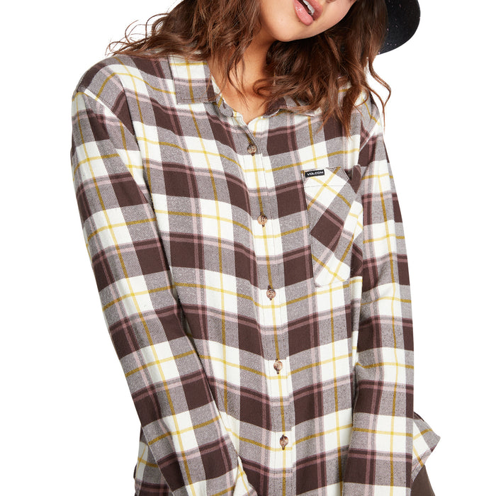 Volcom Plaid To Meet U Flannel - Women's Espresso