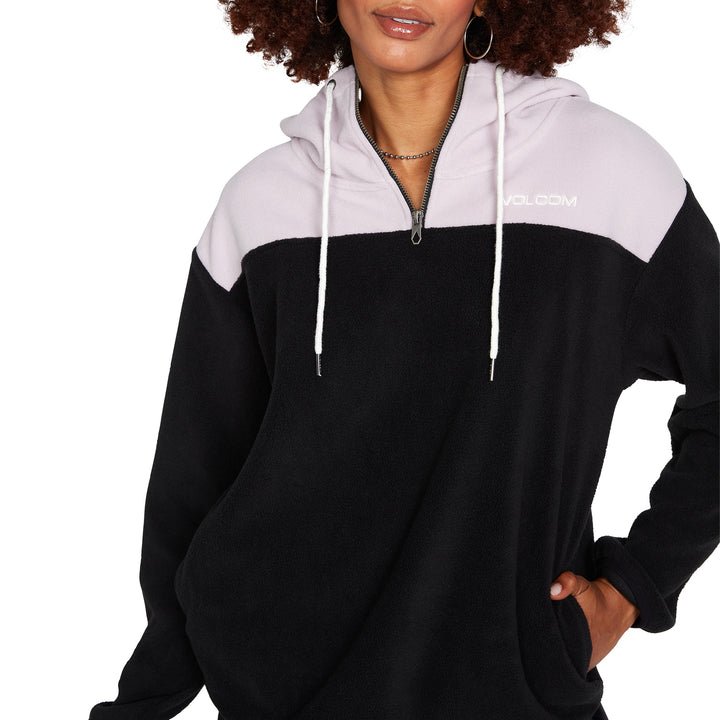 Volcom Trackshun Pullover Hoodie - Women's Black Combo