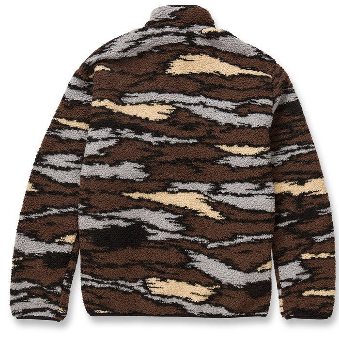 Volcom Muzzer Fuzzar Zip Up Sweatshirt - Men's Bark Brown