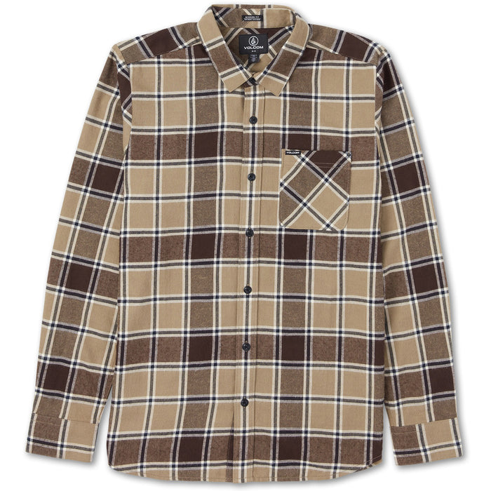 Volcom Caden Plaid Long-Sleeve Shirt - Men's Khaki