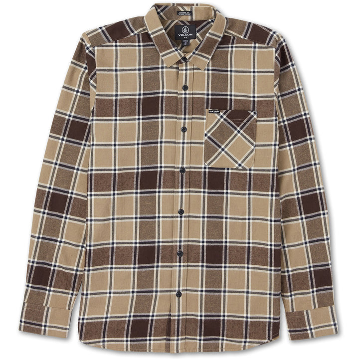 Volcom Caden Plaid Long-Sleeve Shirt - Men's Khaki