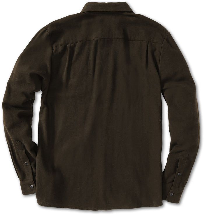 Volcom Caden Solid Long-Sleeve Shirt - Men's Dark Brown