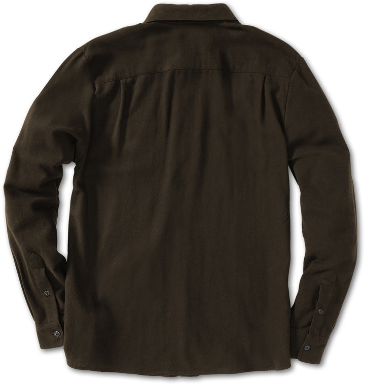 Volcom Caden Solid Long-Sleeve Shirt - Men's Dark Brown