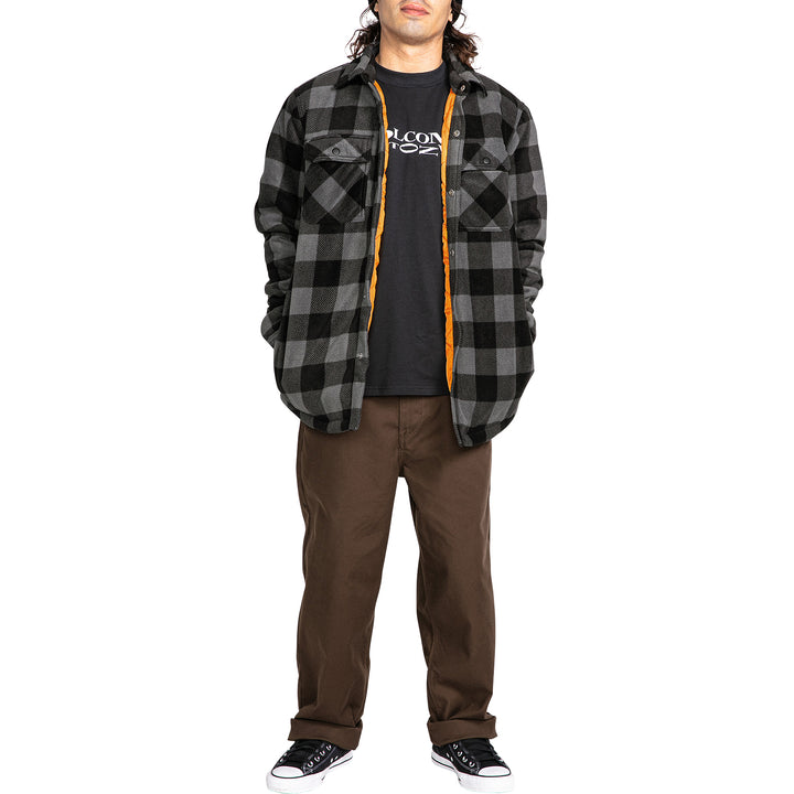 Volcom Bowered Fleece Long-Sleeve Shirt - Men's Pewter