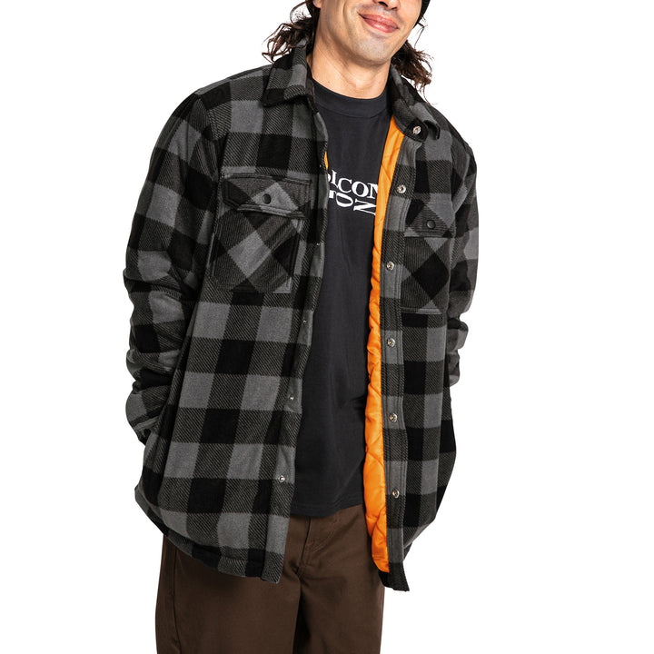 Volcom Bowered Fleece Long-Sleeve Shirt - Men's Pewter