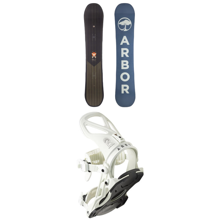 Arbor Foundation Snowboard + Hemlock Snowboard Bindings 2023