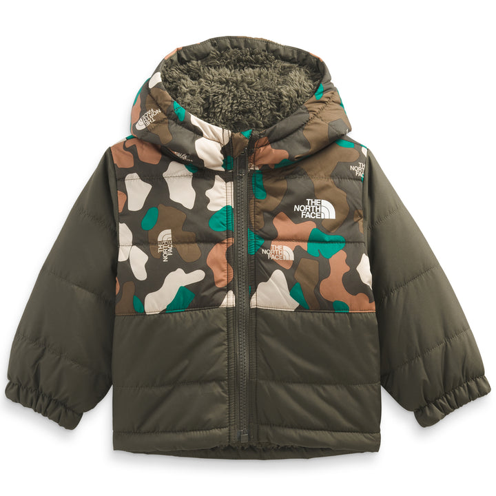 The North Face Reversible Mount Chimbo Full Zip Hooded Jacket - Infants' New Taupe Green