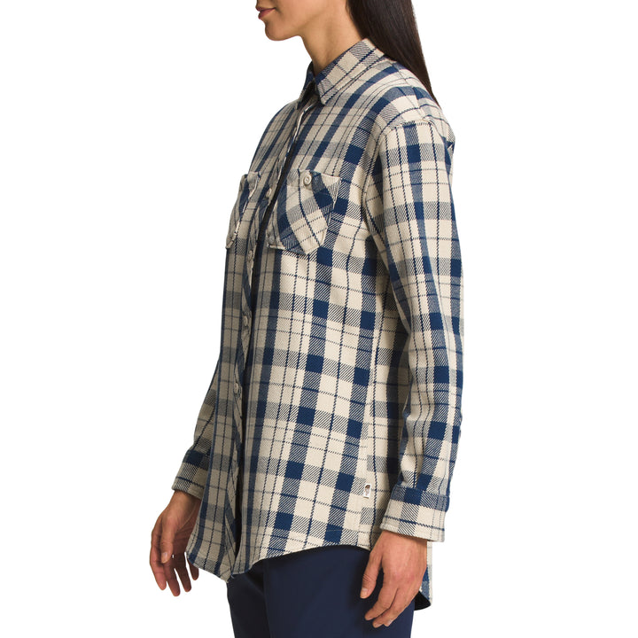 The North Face Valley Twill Flannel Shirt - Women's Gravel Large Icon Plaid 2