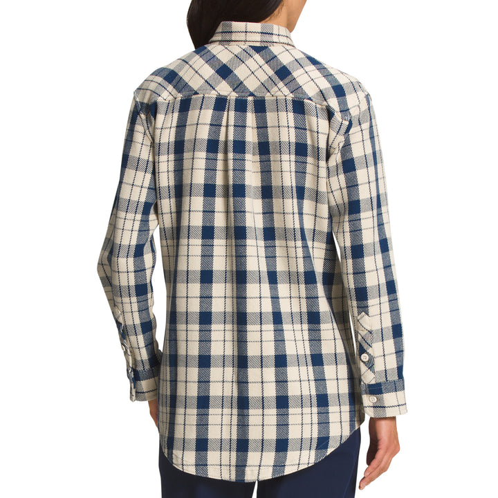 The North Face Valley Twill Flannel Shirt - Women's Gravel Large Icon Plaid 2