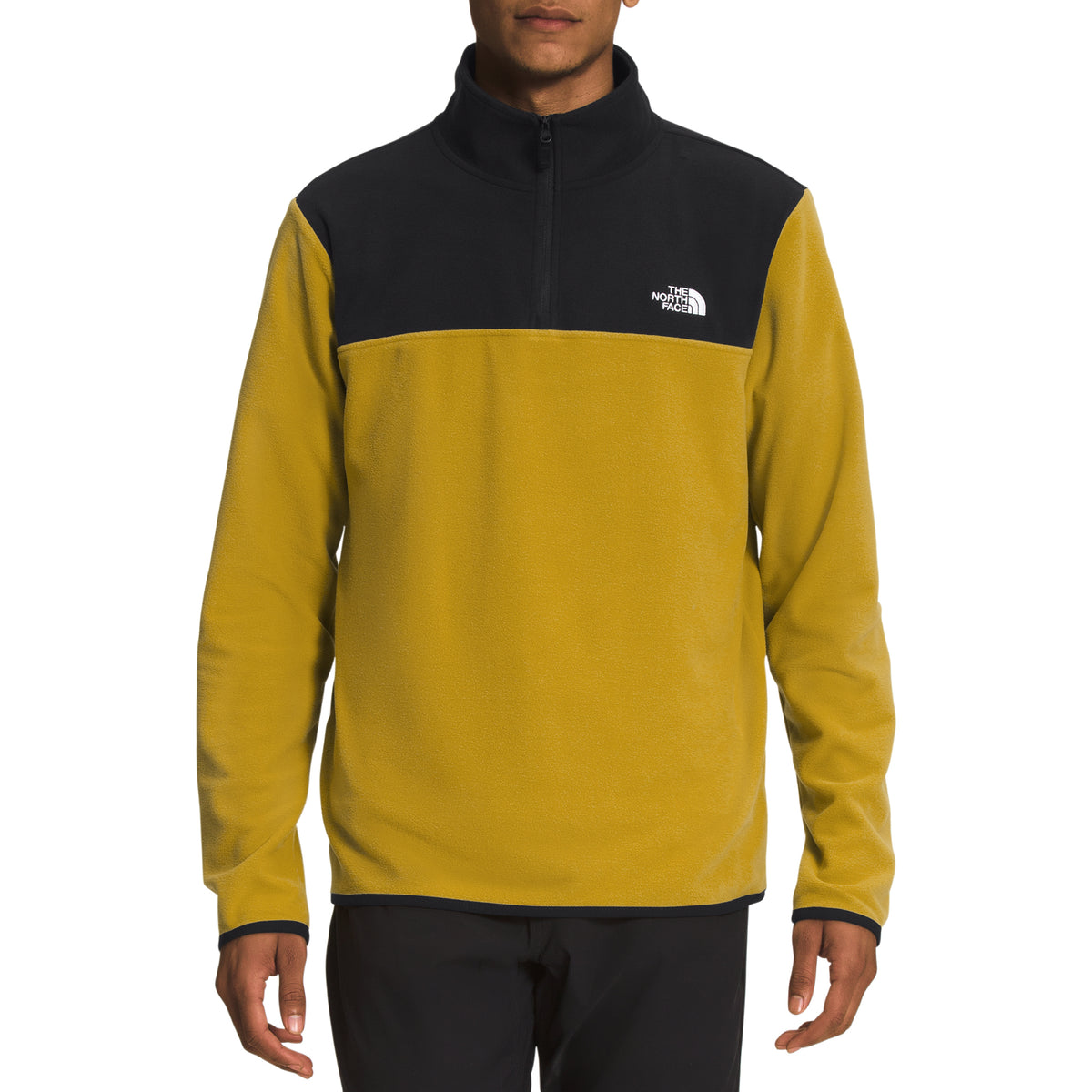 The North Face TKA Glacier ¼ Zip Top - Men's Mineral Gold/TNF Black