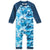 The North Face Waffle Baselayer One Piece - Infants' Acoustic Blue Snow Peak Mountains Print
