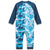The North Face Waffle Baselayer One Piece - Infants' Acoustic Blue Snow Peak Mountains Print