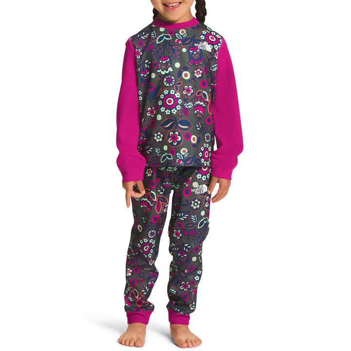 The North Face Waffle Baselayer Set - Toddlers' Thyme TNF Forest Floral Print