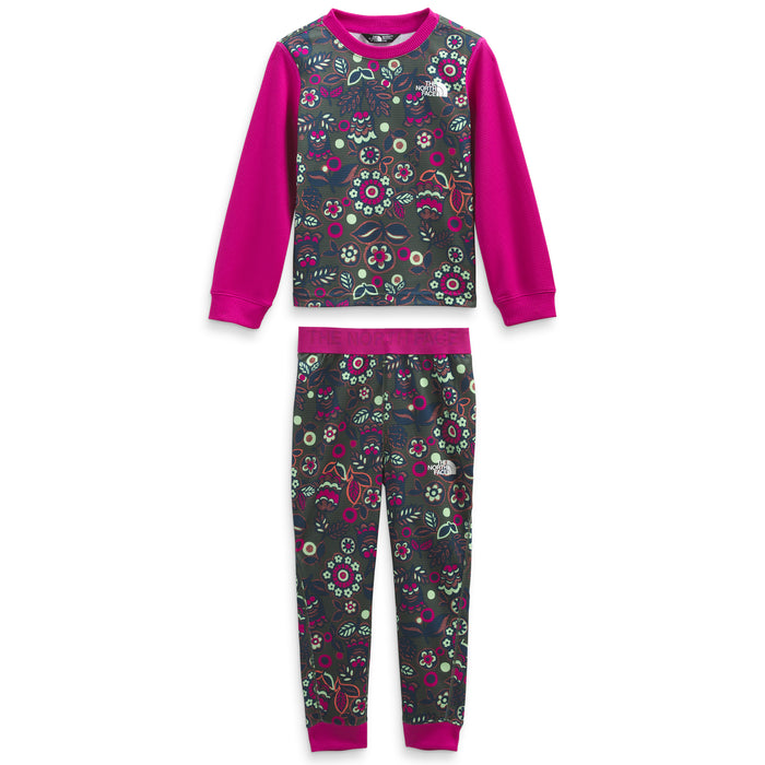 The North Face Waffle Baselayer Set - Toddlers' Thyme TNF Forest Floral Print